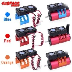 SURPASS HOBBY Cooling Fan Aluminium Metal Heatsink With Dual 30mm Fans For 1/10 RC Car 3660 3670 Wltoys 12428 144001 540 550 Motor -Remote Control Car Shop Hf306a3b256a949a3af79a80937bca495A