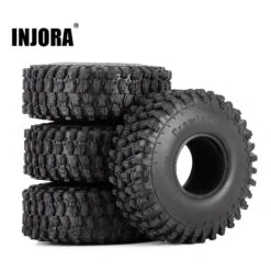 INJORA 4PCS 120*42mm 1.9" Rubber All Terrain Wheel Tires For 1:10 RC Rock Crawler Car TRX4 Axial SCX10 Redcat Gen8