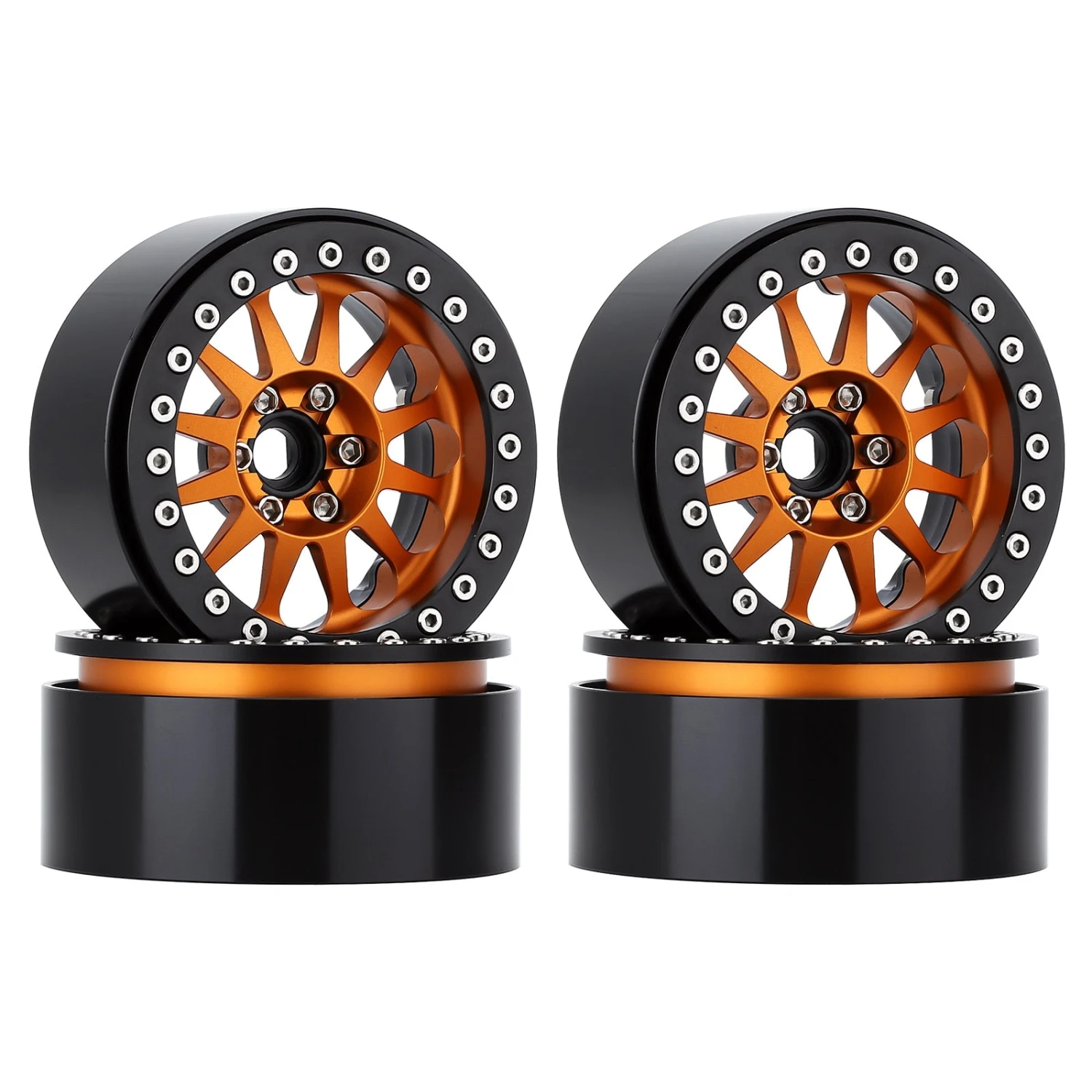 INJORA 4PCS 2.2" Metal Beadlock 12-Spokes Wheel Rim For RC Crawler Car TRX4 TRX6 Axial SCX10 90046 RR10 Wraith 3 INJORA 4PCS 2.2" Metal Beadlock 12-Spokes Wheel Rim For RC Crawler Car TRX4 TRX6 Axial SCX10 90046 RR10 Wraith - Image 3