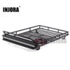 INJORA 245*150mm Luggage Carrier Roof Rack With LED Light Bar For 1/10 RC Crawler Car Axial SCX10 TRX4