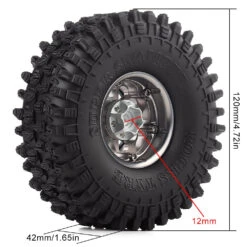 INJORA 4PCS Metal 1.9 Beadlock Wheel Rim Tires Set For 1/10 RC Crawler Car Axial SCX10 90046 TRX-4 Redcat GEN 8 -Remote Control Car Shop S016810cc5c6c4d54adf6f8c8e104b5feZ