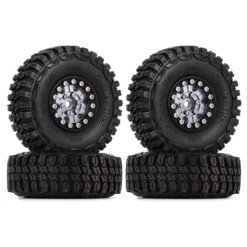 INJORA 1.0" Aluminum Beadlock Wheels & Soft Rubber Tires Set For 1/24 RC Crawler Car Axial SCX24 Gladiator AX24 (W1022-T1002) -Remote Control Car Shop S01ff64a3f4cd492ba1412176a23692dcd