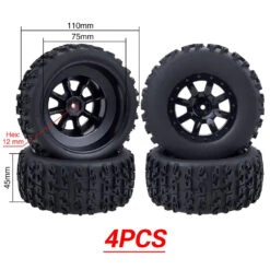 ZD Racing 110mm RC Wheels And Tires 12mm Hex For 1/10 RC Car Short-course Truck Desert Truck Redcat HSP Traxxas Slash HPI -Remote Control Car Shop S05d77610b8384bd299a7646c49ba05e7j