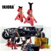 INJORA 2PCS 1:10 Scale Metal Height Adjustable Jack Stands Repair Tool For 1/10 RC Crawler TRX4 Axial SCX10 II Gen8 MST CFX