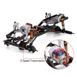 INJORA 313mm Wheelbase Metal Chassis Frame With Prefixal Single / 2-Speed Transmission For 1/10 RC Crawler Car Axial SCX10 90046 -Remote Control Car Shop S09213a9fc47d40fc8fd479fa6b772604M