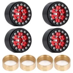 INJORA 4PCS 1.0" CNC Metal Beadlock Wheel Rim For 1/24 RC Crawler Car Axial SCX24 Enduro24 AX24 (W1022) -Remote Control Car Shop S097aafb2ba9b4b60945ee66a23df5769H