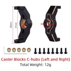 TRX4M Upgrades Brass Steering Link Knuckle Alex Diff Cover Caster Blocks For Traxxas TRX-4M 1/18 RC Crawler Defender -Remote Control Car Shop S0d3b31ba9e274fd3a4a619b29a933d5fU