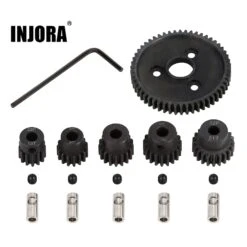 INJORA 54T 0.8 32P Metal Steel 3956 Spur Gear With 13T/15T/17T/19T/21T Pinion For RC Car Slash Summit E-REVO VXL Rally