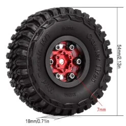 INJORA 1.0 Beadlock Wheels And Tires Micro Crawler Upgrade Part 4PCS For 1/24 RC Crawler Car Axial SCX24 AX24 (W1026-T1002) -Remote Control Car Shop S1433b8833526493191b6c0a5af42928fz