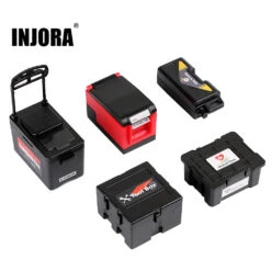 INJORA 5PCS Plastic Simulation Fishing Box Medical Chest Tool Case For 1:10 RC Crawler Car TRX4 TRX6 Axial SCX10 90046 VS4-10