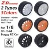 ZD Racing 100mm Rubber Tyres Wheels 17mm Hex For Redcat HSP HPI Kyosho Hobao Team Losi Carson 1/8 Buggy On-road RC Car