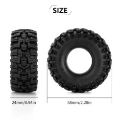 INJORA 58*24mm Swamp Stomper 1.0" Wheel Tires For 1/24 1/18 RC Crawler Car SCX24 AX24 TRX4M FCX24 (T1015) -Remote Control Car Shop S1836349f009e40b6a2e9e37e530d02fdM