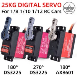 25KG Servo Waterproof RC Servo 1/10 RC Steering Servo Metal Gear High Torque Servo For 1/8 1/12 RC Cars Crawler Buggy Robots