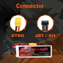 CNHL Lipo Battery 14.8V 4S 6200mAh 30C G+PLUS With XT90 Plug For Airplane Helicopter Car Boat Speedrun Drone Hobbying Model -Remote Control Car Shop S1a9bf06ab49244518a8b762082001aeay