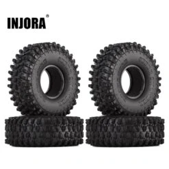 INJORA 4PCS 120MM 1.9" Rubber Rock Tyres Wheel Tires For 1:10 RC Crawler Car Axial SCX10 90046 AXI03007 TRX4 Redcat Gen8