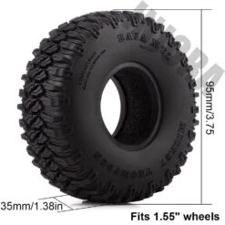 INJORA 4Pcs 1.55" Soft Rubber Wheel Tires 1.55 Inch Tyre For RC Crawler Car Tamiya CC01 LC70 LC80 1/18 Aixal UTB18 Capra -Remote Control Car Shop S1e06b0a40fa34635b927fd4721154d26M