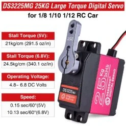 25KG Servo Waterproof RC Servo 1/10 RC Steering Servo Metal Gear High Torque Servo For 1/8 1/12 RC Cars Crawler Buggy Robots 15 25KG Servo Waterproof RC Servo 1/10 RC Steering Servo Metal Gear High Torque Servo For 1/8 1/12 RC Cars Crawler Buggy Robots -Remote Control Car Shop S1e52d85443b14656a4e363a5f8591e2eF