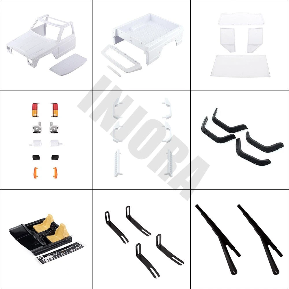 INJORA 313mm Wheelbase Pickup Truck Cherokee Body Shell Kit For 1/10 RC Crawler Car Axial SCX10 & SCX10 II 90046 9 INJORA 313mm Wheelbase Pickup Truck Cherokee Body Shell Kit For 1/10 RC Crawler Car Axial SCX10 & SCX10 II 90046 - Image 9