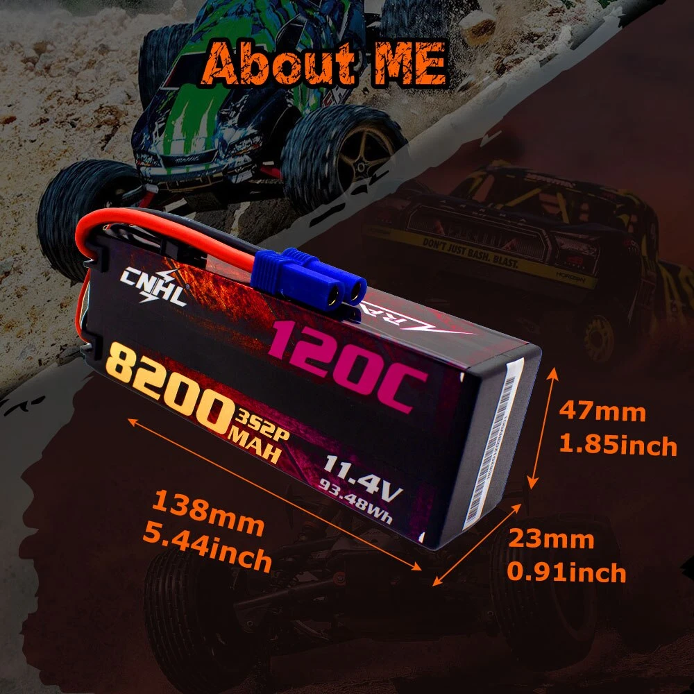 CNHL Lipo 3S 11.4V Battery 8200mAh 120C HV Hard Case With EC5 Plug For RC Car Boat Airplane Truck Tank Vehicle Truggy Buggy 4 CNHL Lipo 3S 11.4V Battery 8200mAh 120C HV Hard Case With EC5 Plug For RC Car Boat Airplane Truck Tank Vehicle Truggy Buggy - Image 4