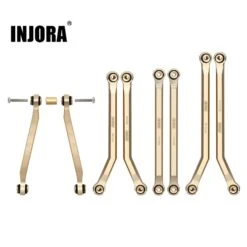 INJORA 37g Heavy Brass High Clearance Chassis 4 Links Set For 1/24 RC Crawler Car Axial SCX24 C10 JEEP JLU Ford Bronco