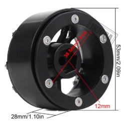 INJORA 4PCS 146g/pcs Heavy RC Rock Crawler Metal 1.9" BEADLOCK Wheel Rim For 1/10 Axial SCX10 90046 90047 D90 -Remote Control Car Shop S2c06e4beda9841bc9f65d18faf12b522Y