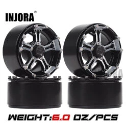 INJORA 4PCS 146g/pcs Heavy RC Rock Crawler Metal 1.9" BEADLOCK Wheel Rim For 1/10 Axial SCX10 90046 90047 D90