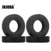 INJORA 4Pcs Rubber Tyres Wheel Tires With Sponge For 1:14 Tamiya Tractor RC Car Truck