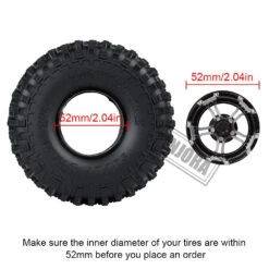 INJORA 4PCS 146g/pcs Heavy RC Rock Crawler Metal 1.9" BEADLOCK Wheel Rim For 1/10 Axial SCX10 90046 90047 D90 -Remote Control Car Shop S319ba2e6203a43b3ab5898cc35b62c01k