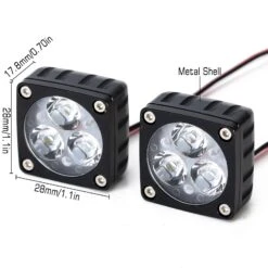 INJORA 5-13V 28*28mm Superbright A-pillar Light Square Lamp For 1/6 1/8 RC Crawler Car Axial SCX6 Wraith Trail Honcho 4WD RTR -Remote Control Car Shop S3364810aac384dd689837c52fdbc4934R