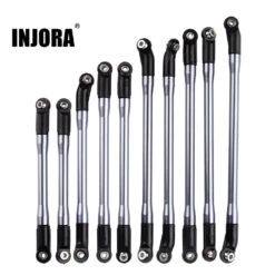 INJORA 10Pcs/Set Metal Link Set Plastic Rod End For 1/10 RC Crawler Car Axial SCX10 II 90046