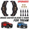 Brass Blocks C-hubs Caster Counterweight For Traxxas TRX-4M 1/18 Upgrades Parts RC Crawler Accessories Bronco Defender 2PCS 8g
