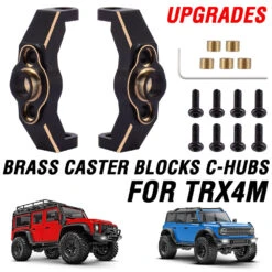 Brass Blocks C-hubs Caster Counterweight For Traxxas TRX-4M 1/18 Upgrades Parts RC Crawler Accessories Bronco Defender 2PCS 8g