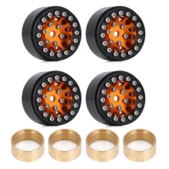 INJORA 4PCS CNC 1.0" Beadlock Wheel Rims For 1/24 RC Crawler Car Axial SCX24 AXI90081 AXI00001 AXI00002 FCX24 Enduro24 (W1049) -Remote Control Car Shop S37cb5810bd454b11ad9beb34fe63bbd9A