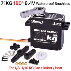 9iMOD RC Servo 71KG Brushless Waterproof Servo Metal Gear Steering High Speed High Torque Servo HV For 1/8 1/10 RC Car Robot -Remote Control Car Shop S3842ef097b9b47d5a061b209d48b2f427