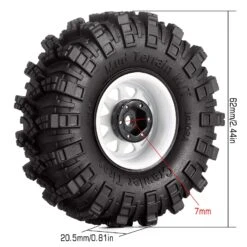INJORA 1.0 Beadlock Wheel Mud Tires Set Deep Dish Negative Offset 3.78mm For RC Crawler Car Axial SCX24 Enduro24 (W1004-T1007) -Remote Control Car Shop S38faa5573b65423a9f70f3033cf1d7abH
