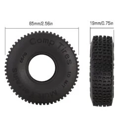 INJORA 1.0 Rock Crawler Comp Pins Multi Terrains Wheel Tires 65*19mm For 1/18 1/24 RC Car Axial SCX24 AX24 Rock Buggy (T2440) -Remote Control Car Shop S3a1b55f97b6a499996c69b49dcdf1182U