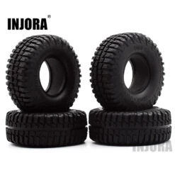 4PCS 100MM 1.9" Rubber Tyre / Wheel Tires For 1:10 RC Rock Crawler Axial SCX10 90046 90047 AXI03007 Tamiya CC01 D90 D110 TF2