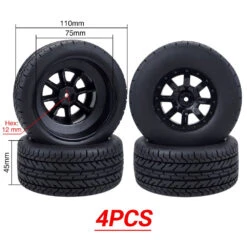 ZD Racing 110mm RC Wheels And Tires 12mm Hex For 1/10 RC Car Short-course Truck Desert Truck Redcat HSP Traxxas Slash HPI -Remote Control Car Shop S4262046f547e46749a9e2c2bfe20f87f5