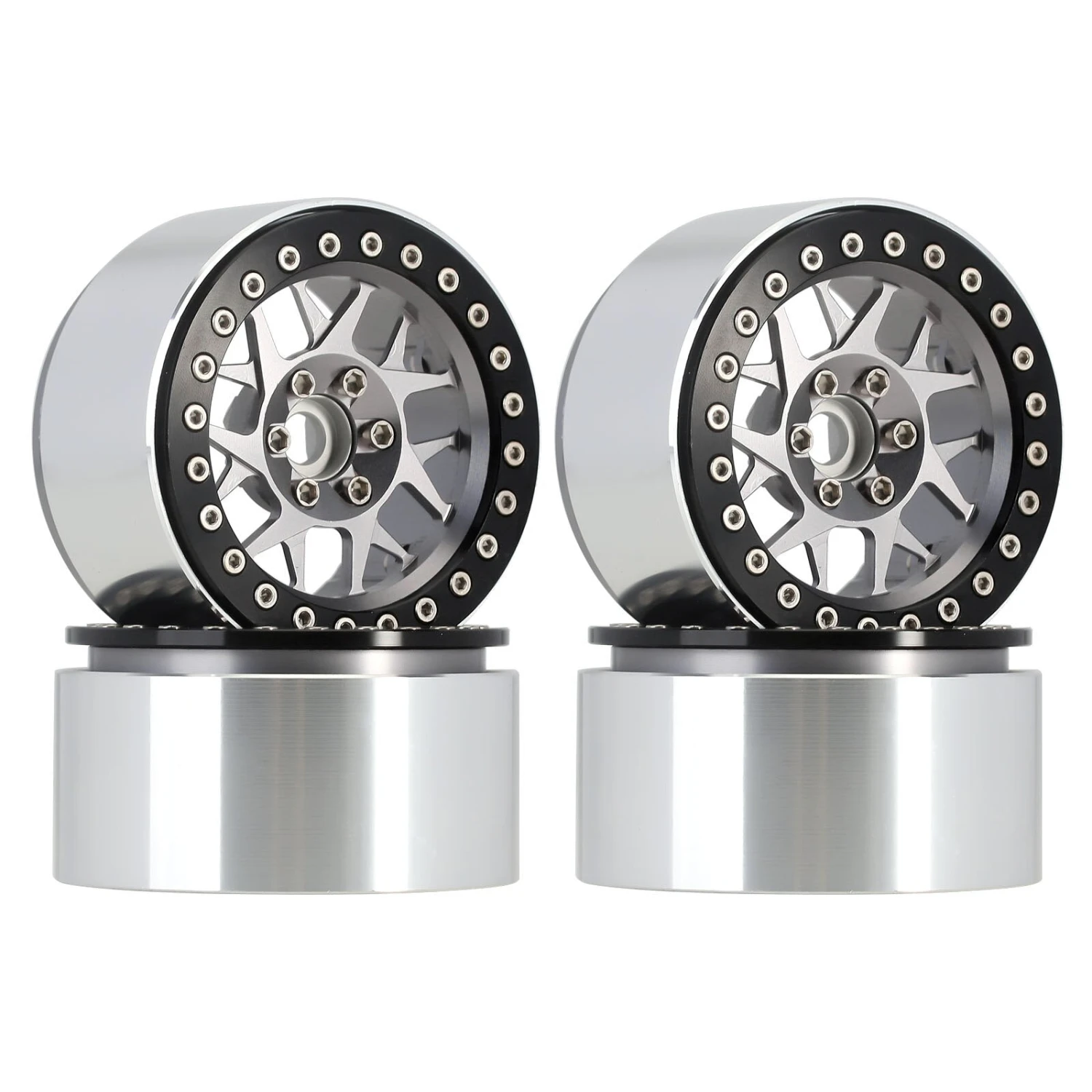 INJORA 4PCS CNC Aluminum 2.2 Beadlock Wheel Rim For 1/10 RC Crawler Car Axial SCX10 RR10 Wraith TRX4 TRX-6 2 INJORA 4PCS CNC Aluminum 2.2 Beadlock Wheel Rim For 1/10 RC Crawler Car Axial SCX10 RR10 Wraith TRX4 TRX-6 - Image 2