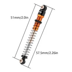 INJORA 51mm Aluminum Long Travel Threaded Double Barrel Shocks For 1/24 RC Crawler Axial AX24 SCX24 Upgrade -Remote Control Car Shop S43771f5148ac49499124ad1afb543dafp