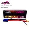 CNHL 2S 3S 4S 7.6V 11.4V 15.2V Lipo Battery 6000mAh 120C HV Hard Case With EC5 Plug For RC Car Boat Airplane Truck Tank Vehicle