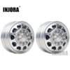 INJORA 2Pcs Metal Front Rear Wheel Rim Hub 10 Spoke For 1:14 Tamiya Tractor Truck RC Car Parts