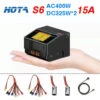 HOTA S6 AC400W DC650W 15A Dual Channel Smart Ultra Small Size Charger With ADP For Lipo LiHV LiFe LiIon NiZn NiCd NiMH Battery