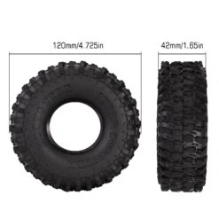 INJORA 4PCS 120MM 1.9" Rubber Rock Tyres Wheel Tires For 1:10 RC Crawler Car Axial SCX10 90046 AXI03007 TRX4 Redcat Gen8 -Remote Control Car Shop S47e956d5c3e848afa6c176a923bc7d32o