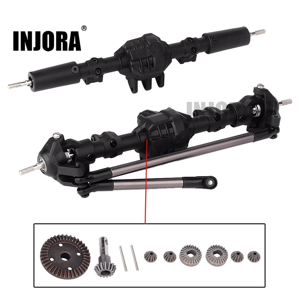 INJORA 1:10 RC Crawler Complete Differential Axle For Axial SCX10 II 90046 90047 RC Car Upgrade Parts 4 INJORA 1:10 RC Crawler Complete Differential Axle For Axial SCX10 II 90046 90047 RC Car Upgrade Parts - Image 4