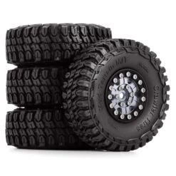 INJORA 1.0" Aluminum Beadlock Wheels & Soft Rubber Tires Set For 1/24 RC Crawler Car Axial SCX24 Gladiator AX24 (W1022-T1002) -Remote Control Car Shop S480634b45a684a45b075ca3c318c5715e