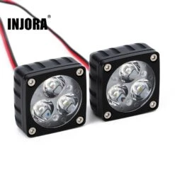 INJORA 5-13V 28*28mm Superbright A-pillar Light Square Lamp For 1/6 1/8 RC Crawler Car Axial SCX6 Wraith Trail Honcho 4WD RTR