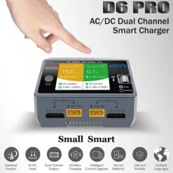 HOTA D6 Pro Smart Charger Dual Channel AC200W DC650W US/EU 15A Lipo NiZn/Nicd/NiMH Battery Charger Wireless Charging For RC FPV -Remote Control Car Shop S5000f27953604f19a81d97fb2c903deaN