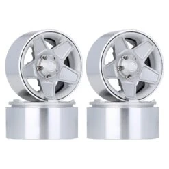 INJORA 4Pcs CNC Metal 1.9" Beadlock 5-Spokes Wheel Rim Hub For 1/10 RC Crawler TRX4 Axial SCX10 90046 Defender D90 D110 -Remote Control Car Shop S565841fc99a949ad84975320000b44aad