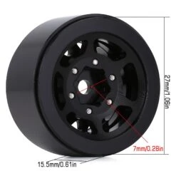 INJORA 4PCS CNC 1.0" Beadlock Wheel Rims For 1/24 RC Crawler Car Axial SCX24 AXI90081 AXI00001 AXI00002 FCX24 Enduro24 (W1049) -Remote Control Car Shop S5ef8fecc11174eba9828d55b4ca135b42